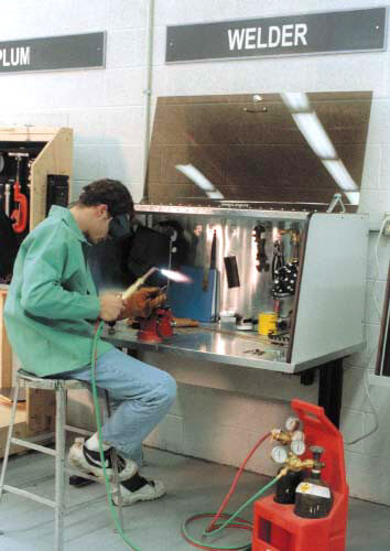 Welder with Security Desk