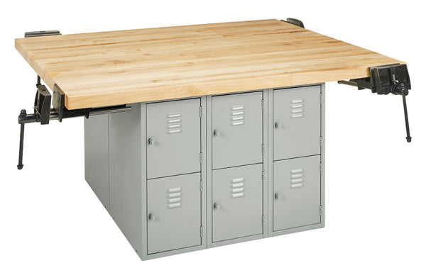 4-Station Workbench with Vises