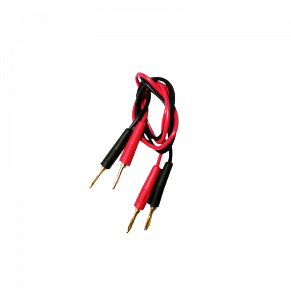 Red & Black Wire with Double Banana Plug (30cm)